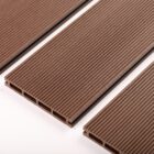 WPC Teraszburkolat csokoládébarna bordázott gondozásmentes kültéri padlólap